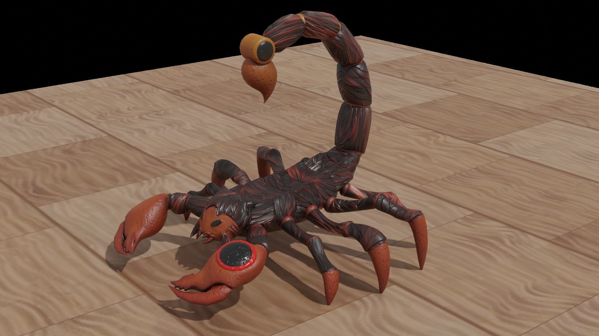 Stylized Scorpion Low-poly 3D model_10