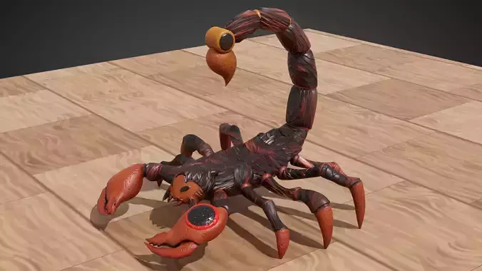 Stylized Scorpion Low-poly 3D model
