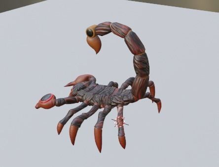 Stylized Scorpion Low-poly 3D model_29