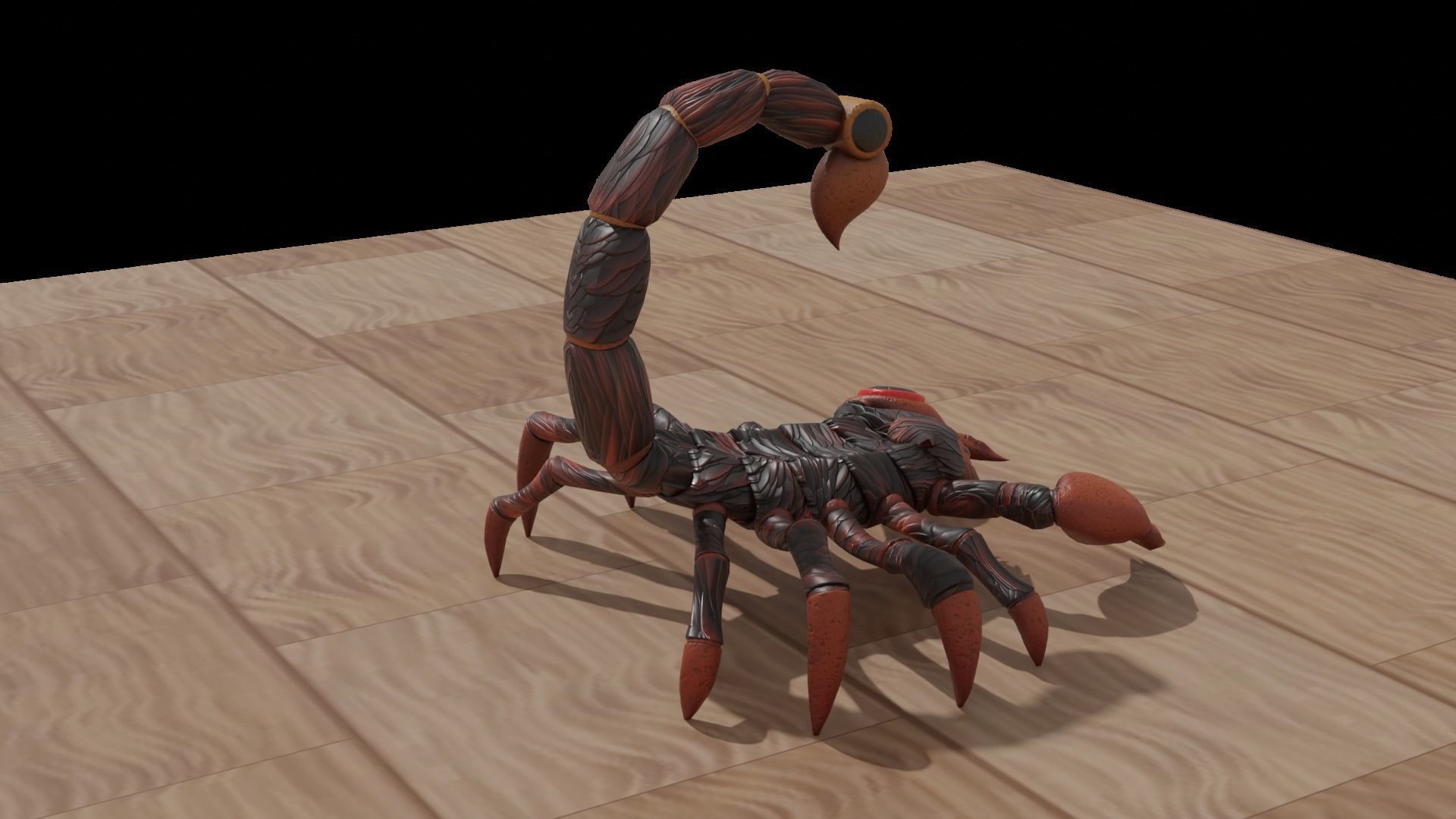 Stylized Scorpion Low-poly 3D model_11