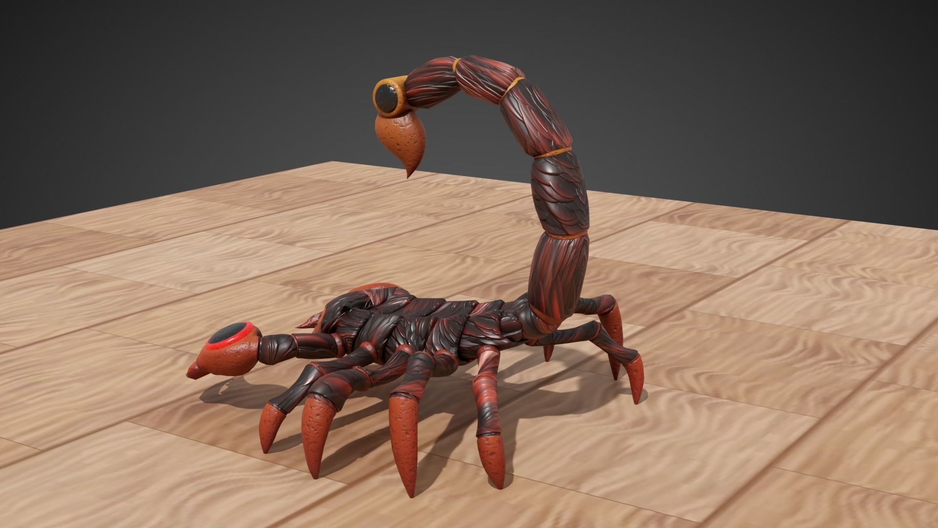 Stylized Scorpion Low-poly 3D model_3