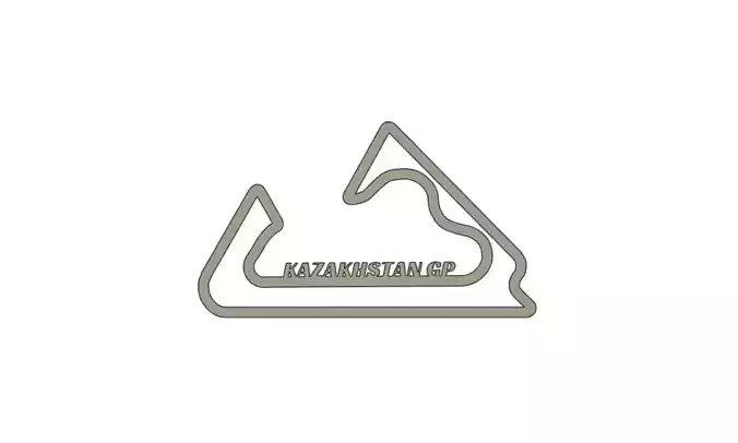 2025 Kazakhstan MotoGP Racing Track 3D print model