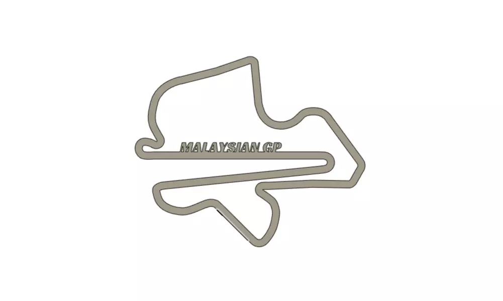 2025 Malaysian MotoGP Racing Track 3D print model