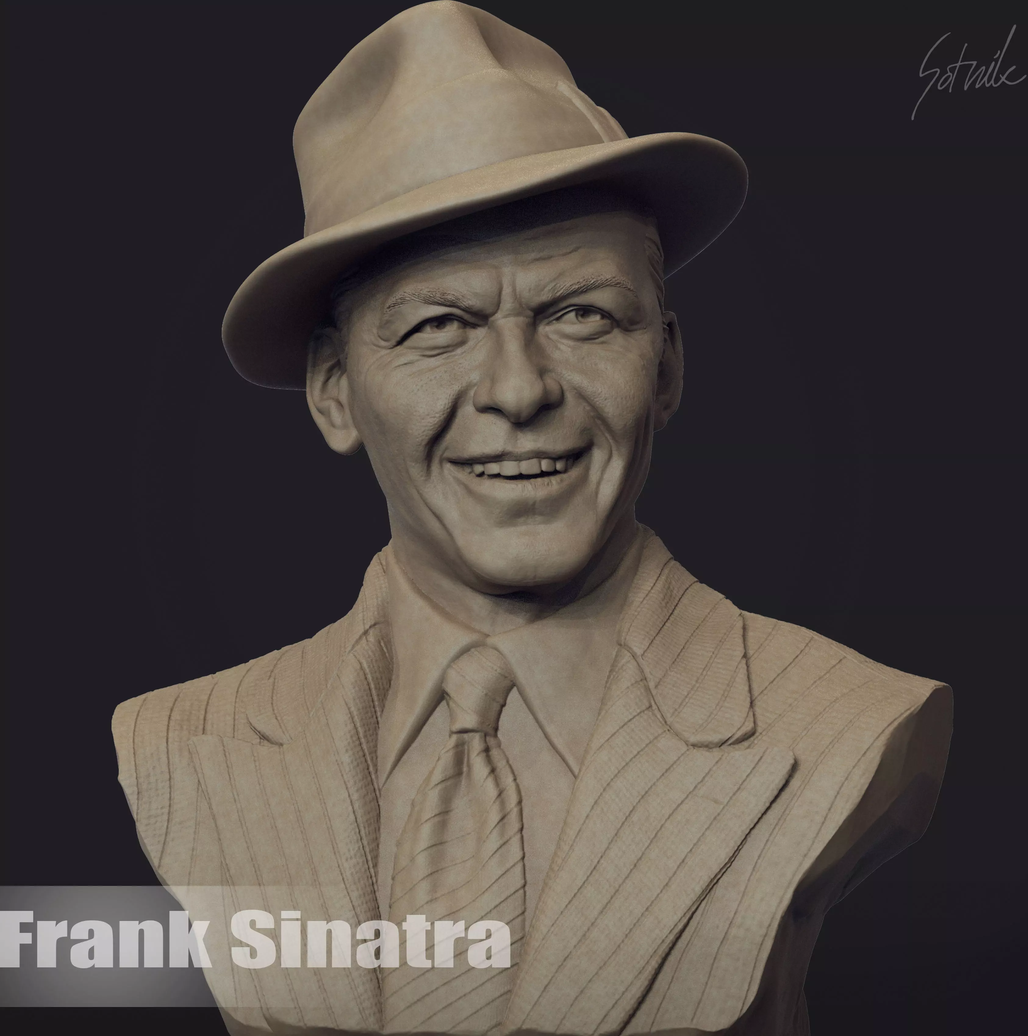 Frank Sinatra 3D print model_0