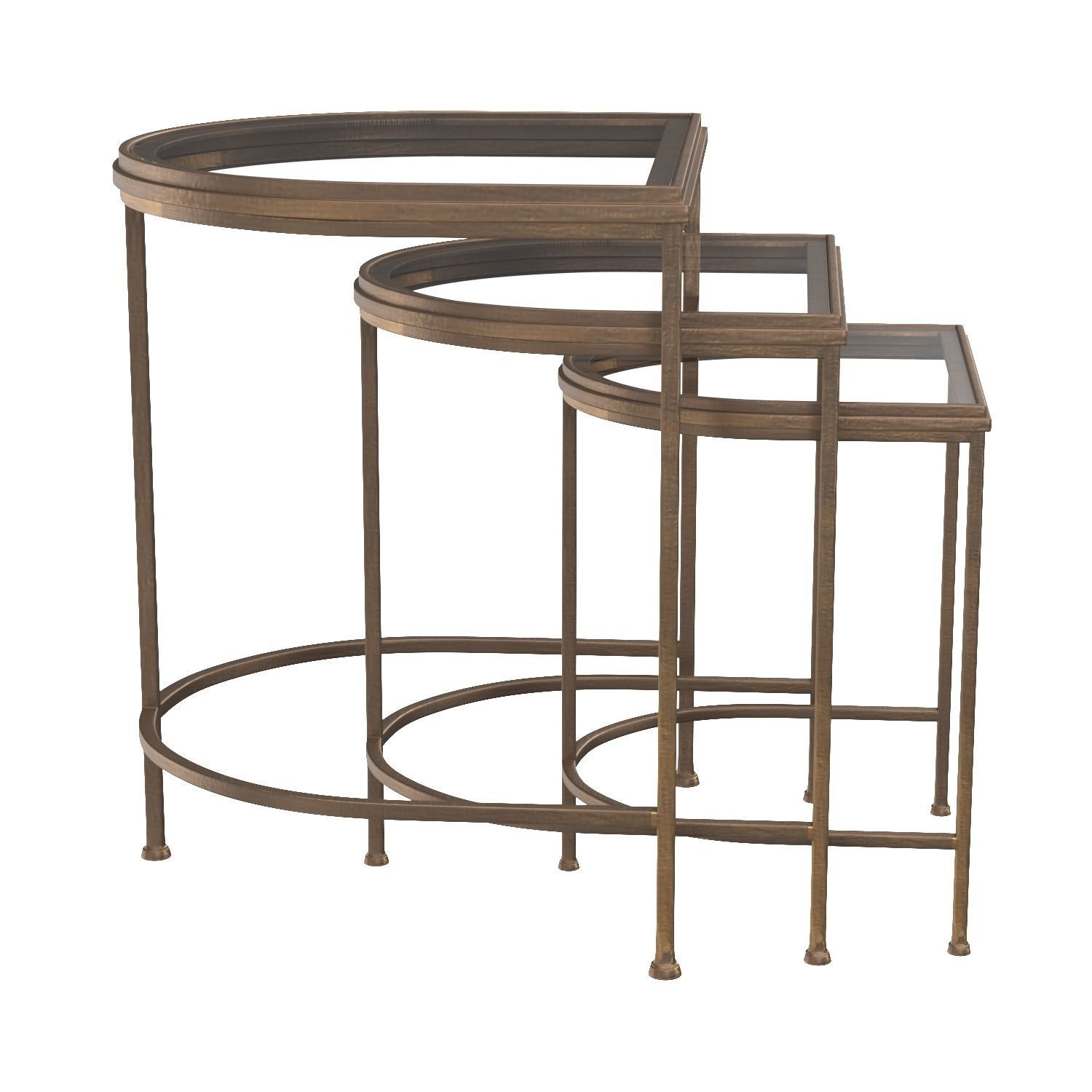 India Nesting Tables 3D model_1