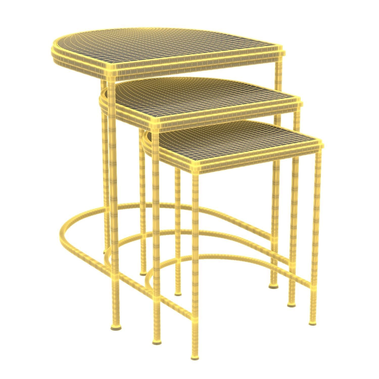 India Nesting Tables 3D model_5