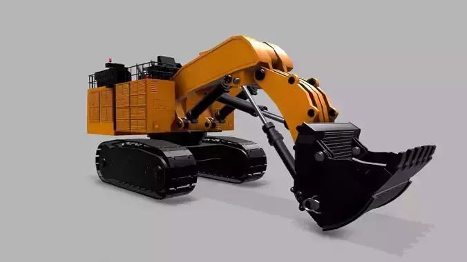 Industrial Vehicle Excavator PBR Low-poly 3D model
