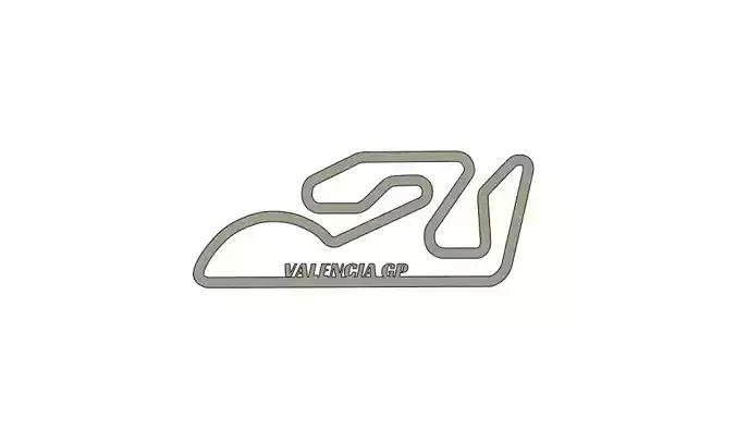 2025 Valencia MotoGP Racing Track 3D print model
