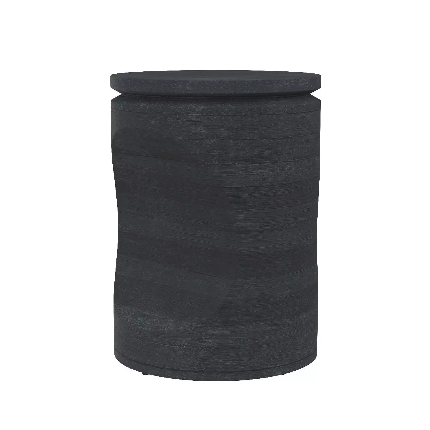 Hardwood Pillar Side Table 3D model_0