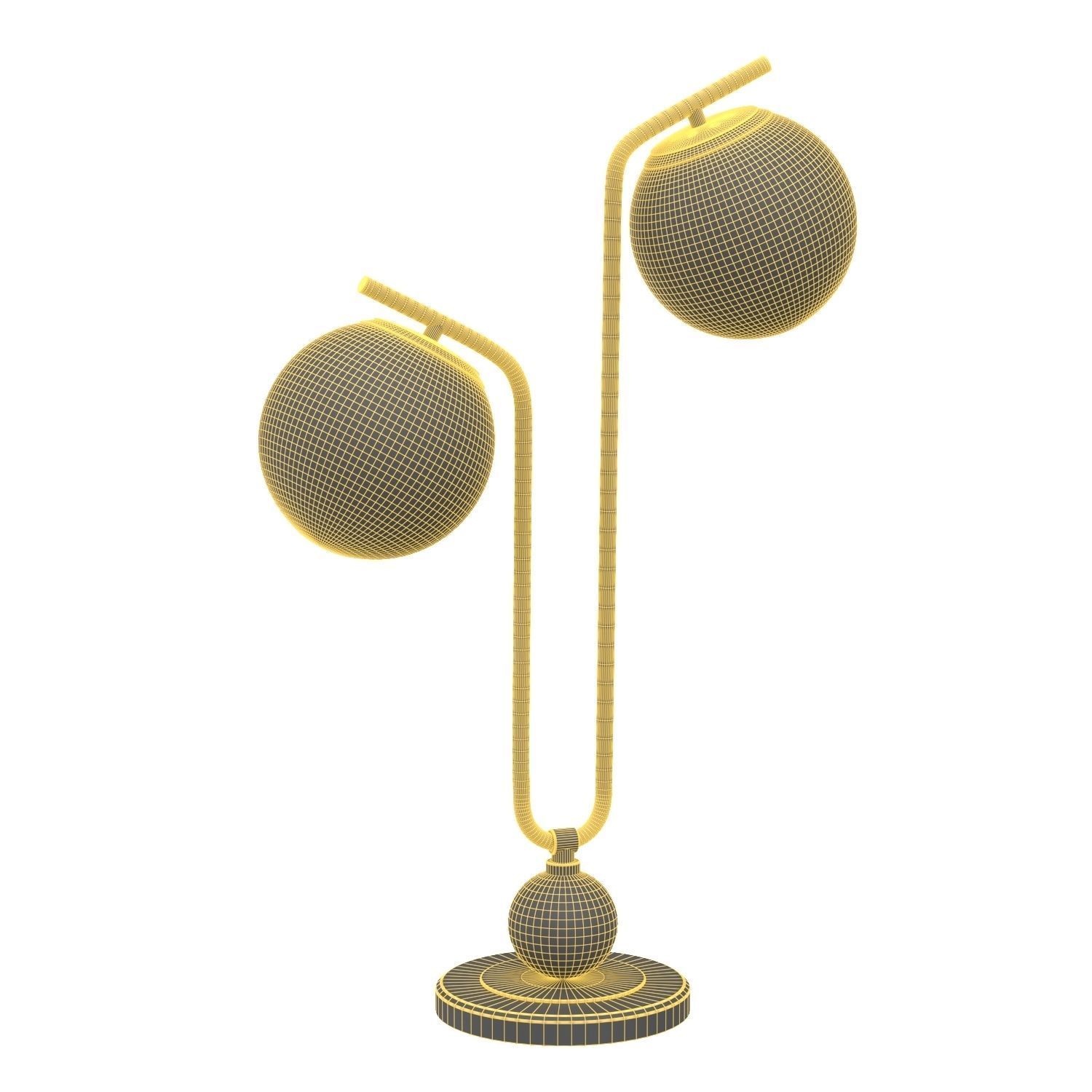 Hamilton Tl-2 Globe Light Metal And Marble 3D model_5