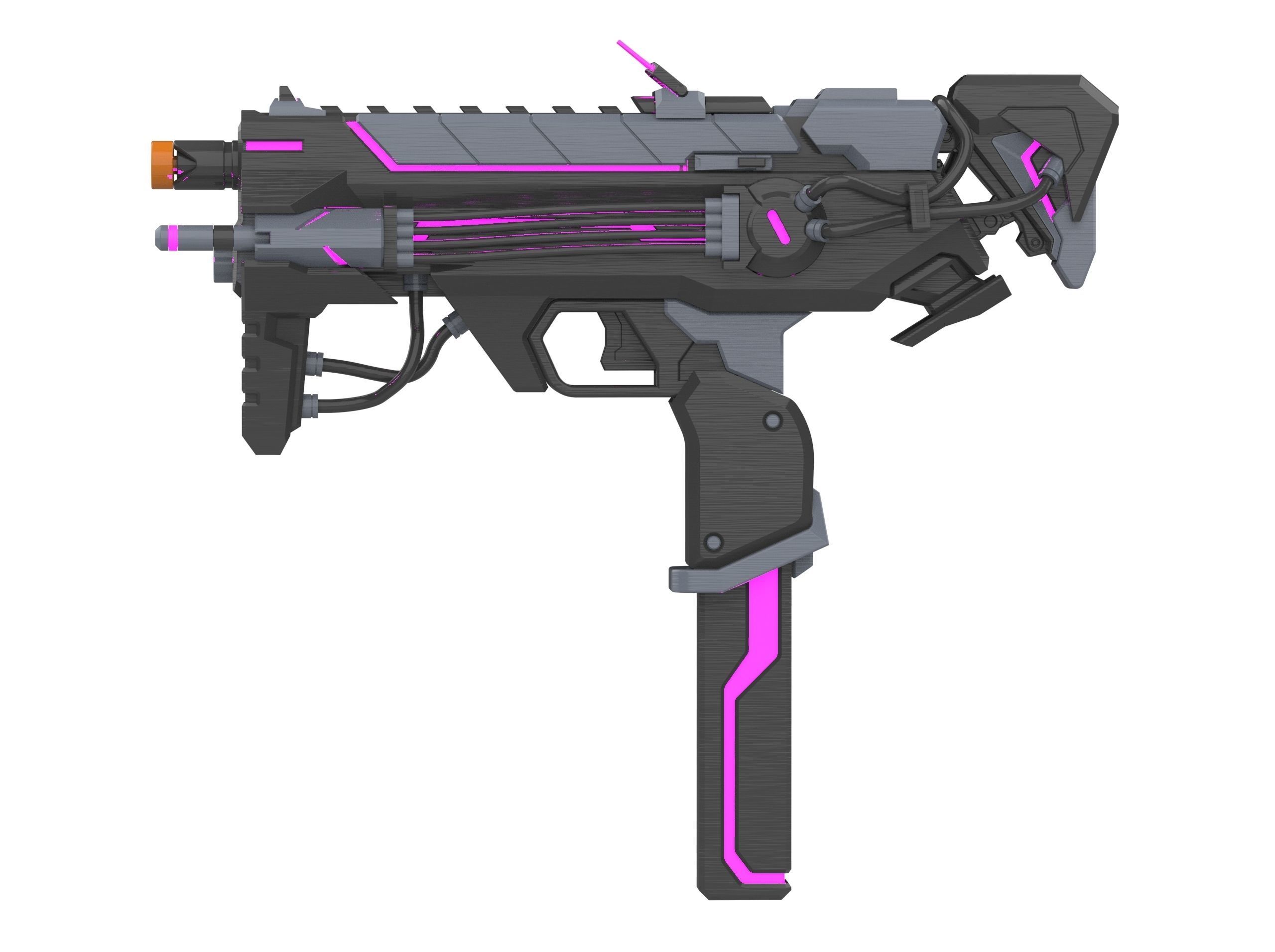 Sombra Blaster Augmented - Overwatch - Commercial - STL 3D print model_5