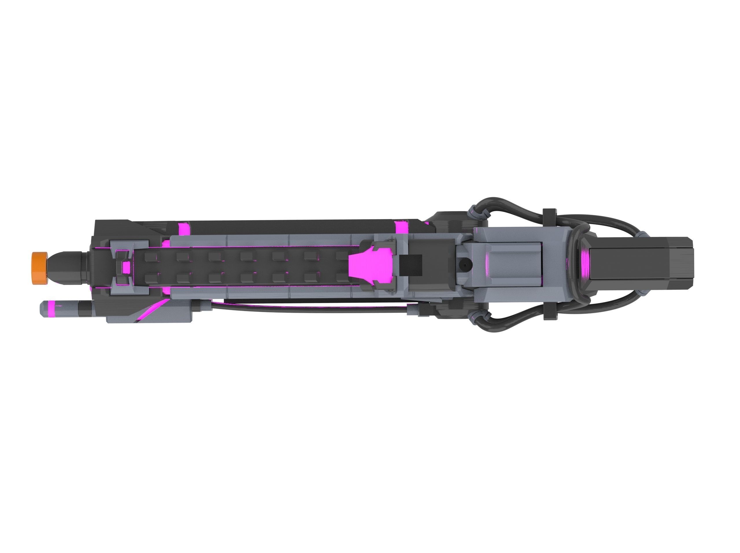 Sombra Blaster Augmented - Overwatch - Commercial - STL 3D print model_7