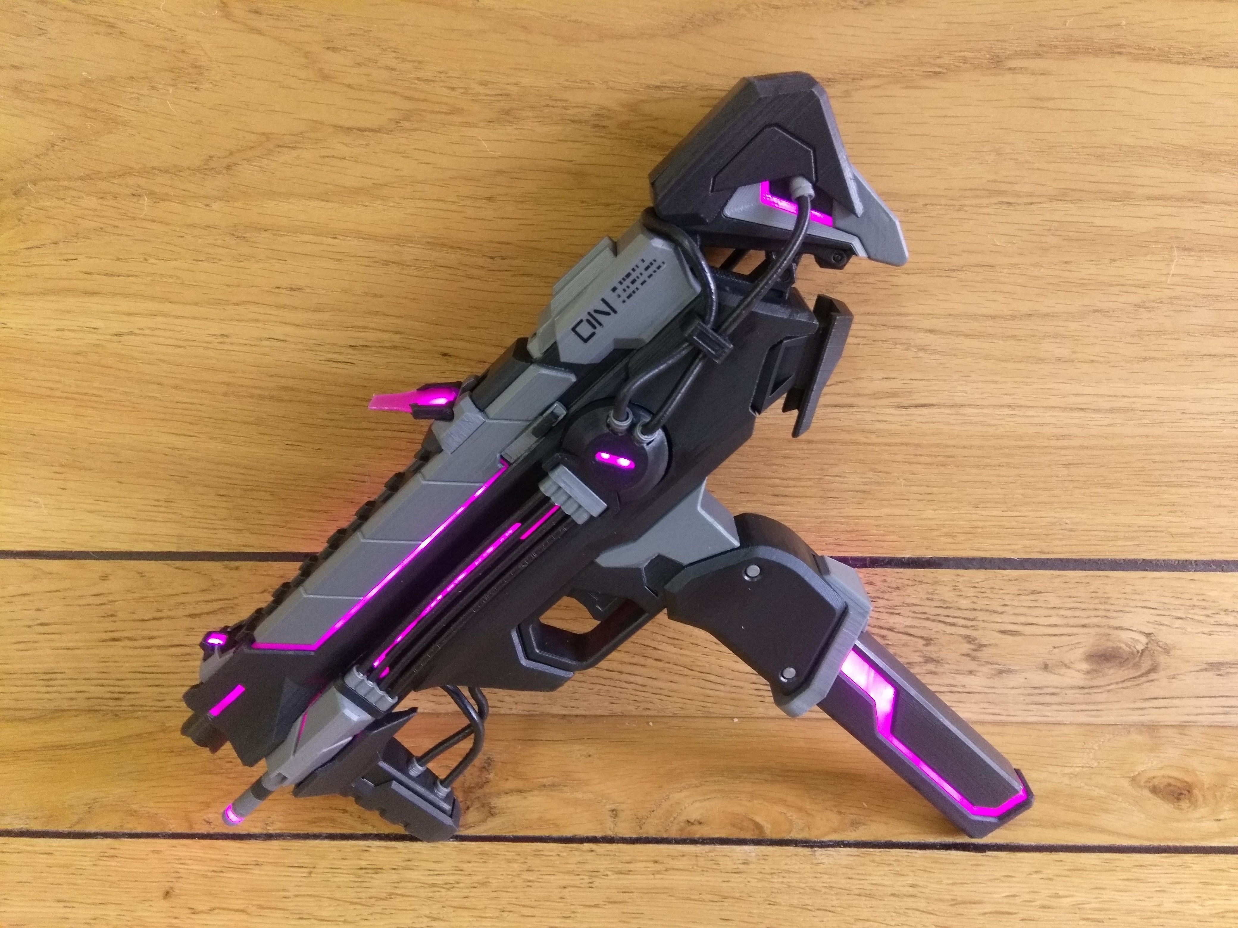 Sombra Blaster Augmented - Overwatch - Commercial - STL 3D print model_24