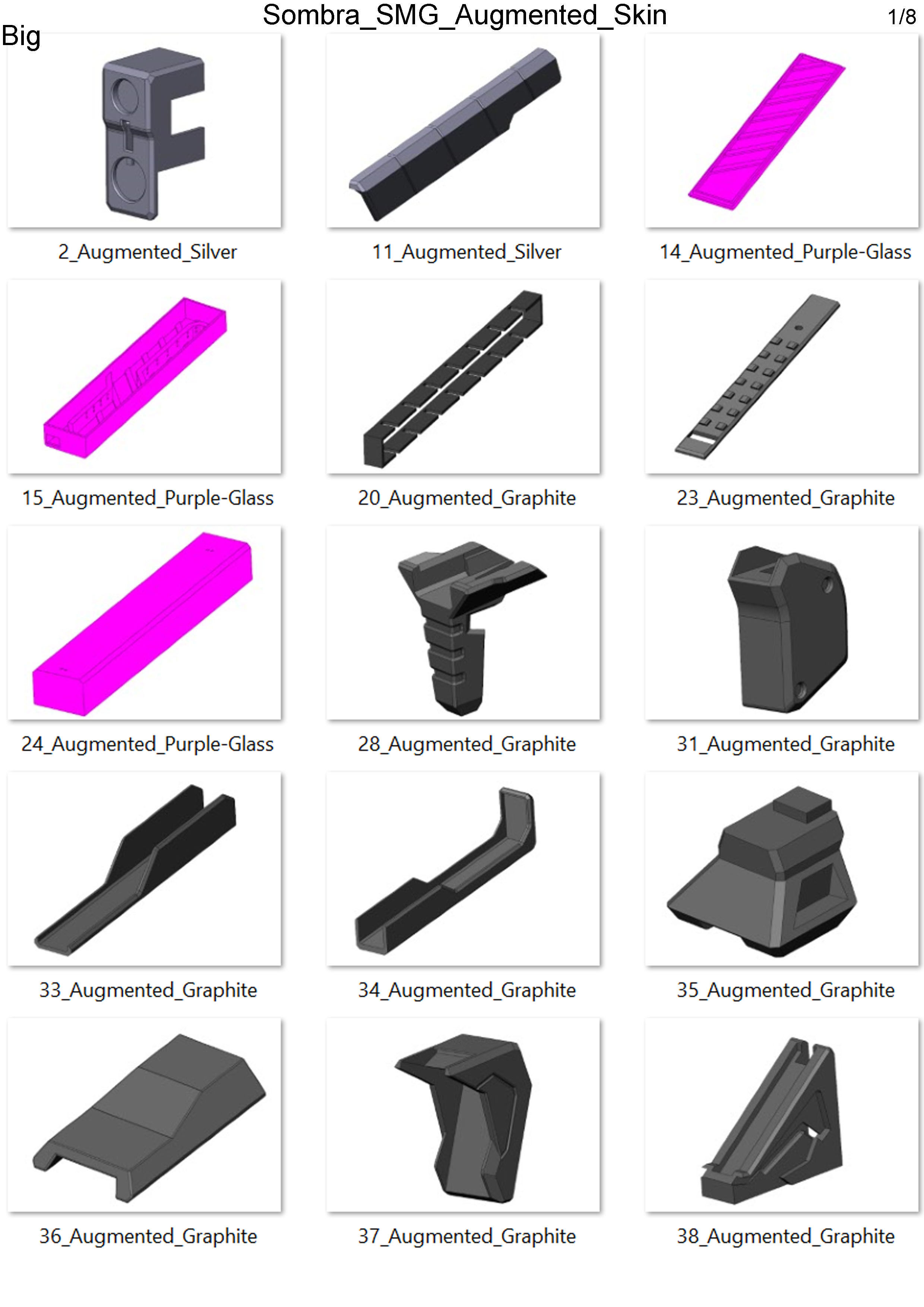 Sombra Blaster Augmented - Overwatch - Commercial - STL 3D print model_12
