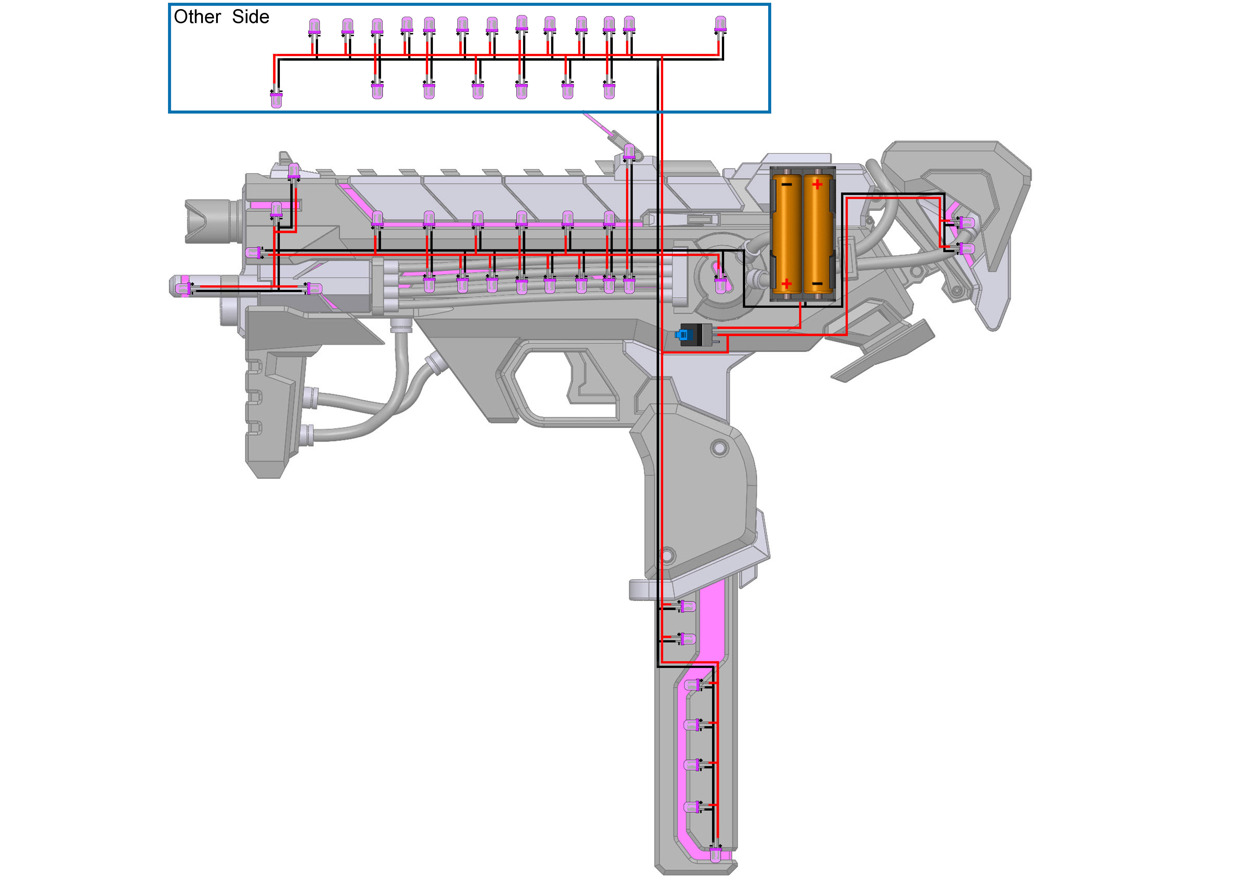 Sombra Blaster Augmented - Overwatch - Commercial - STL 3D print model_20