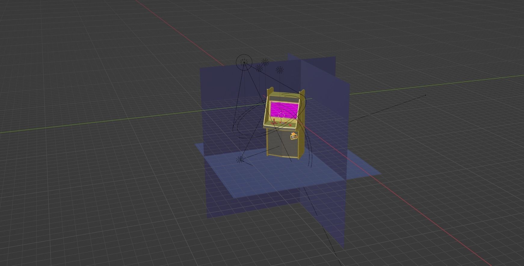 Arcade pac-man machine Low-poly 3D model_11