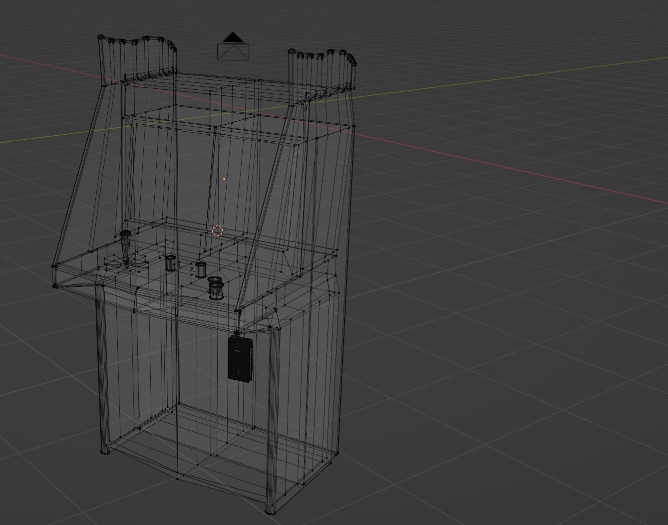 Arcade pac-man machine Low-poly 3D model_12