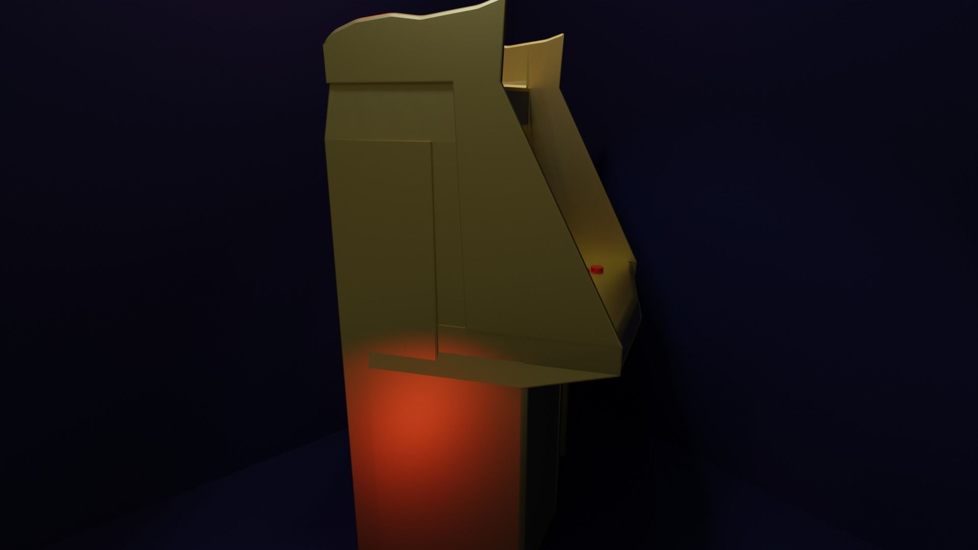 Arcade pac-man machine Low-poly 3D model_9
