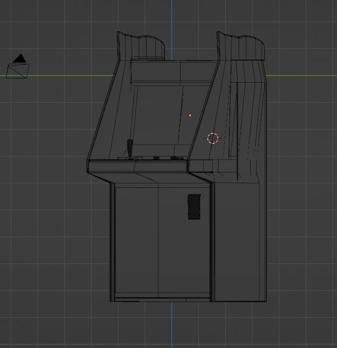 Arcade pac-man machine Low-poly 3D model_17