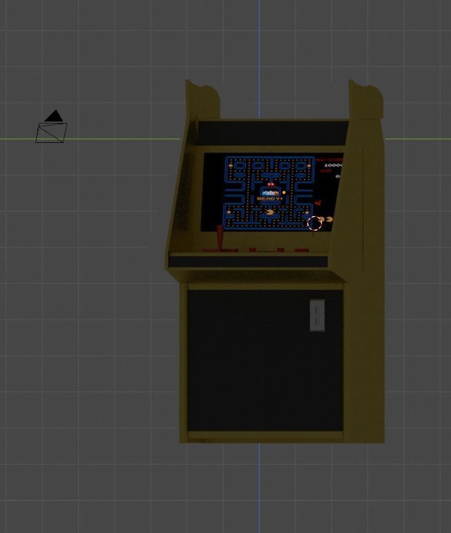 Arcade pac-man machine Low-poly 3D model_20