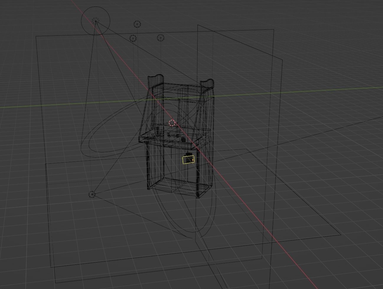 Arcade pac-man machine Low-poly 3D model_16