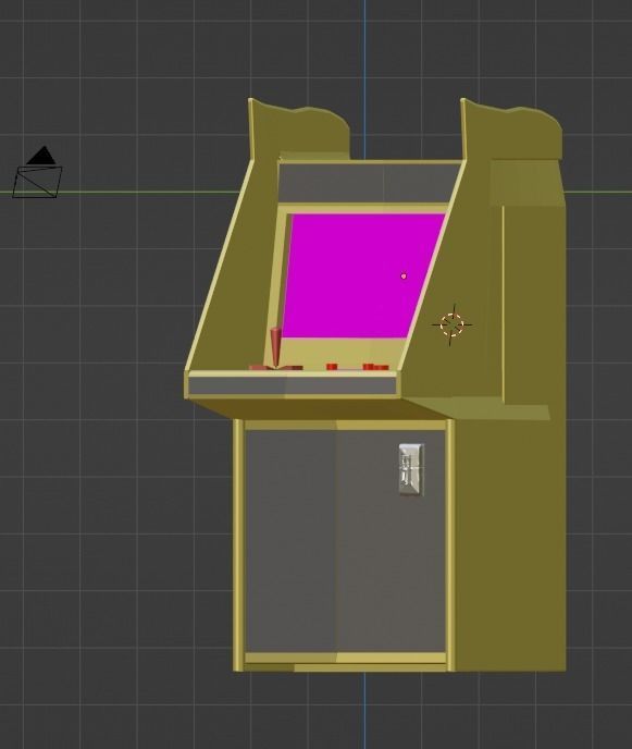 Arcade pac-man machine Low-poly 3D model_19