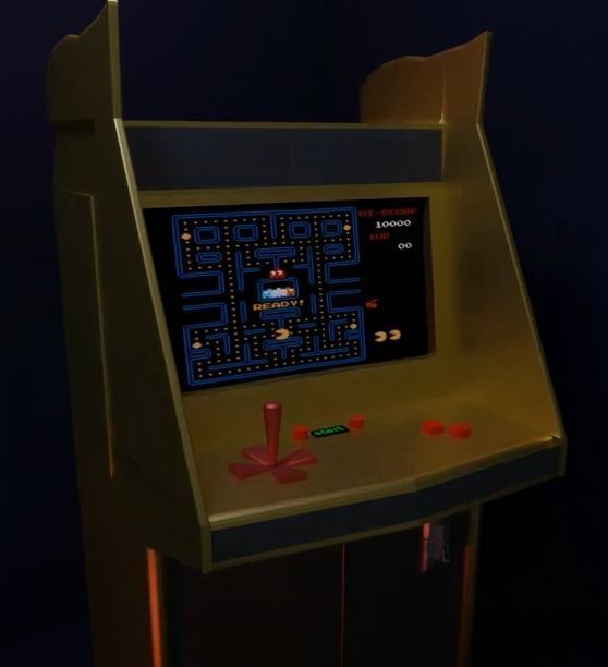 Arcade pac-man machine Low-poly 3D model_14