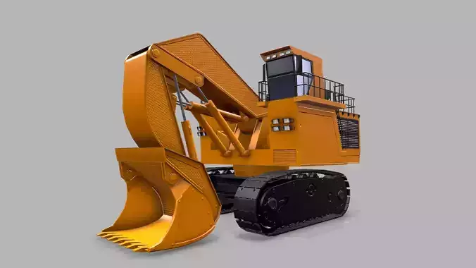 Industrial Vehicle Excavator2 Low-poly 3D model