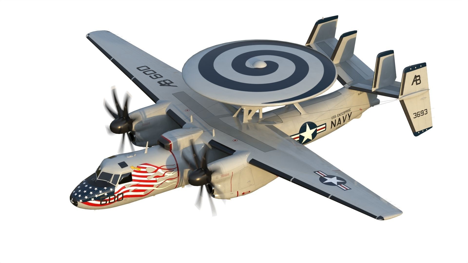 E-2 Hawkeye 3D model_2