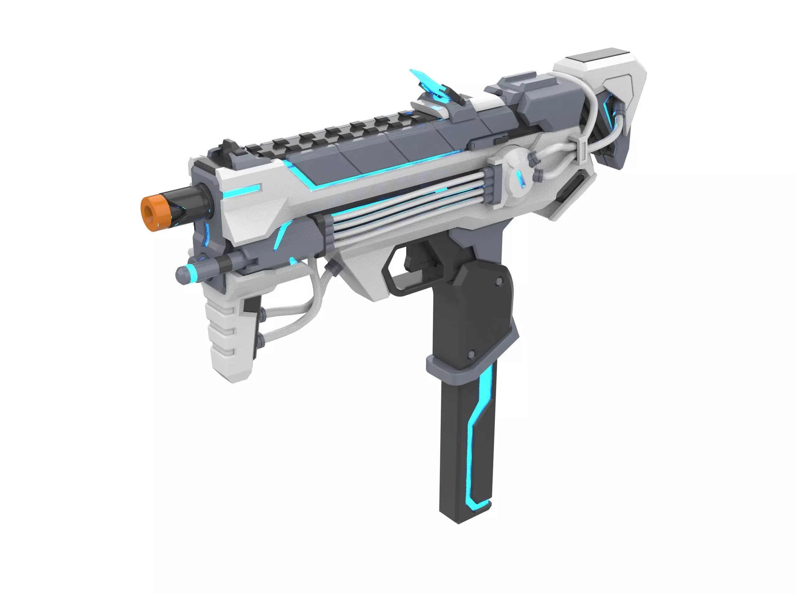 Sombra Blaster Cyberspace - Overwatch - Commercial - STL 3D print model