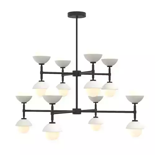 Greenwich 38 inch 2-Tier Chandelier 3D model