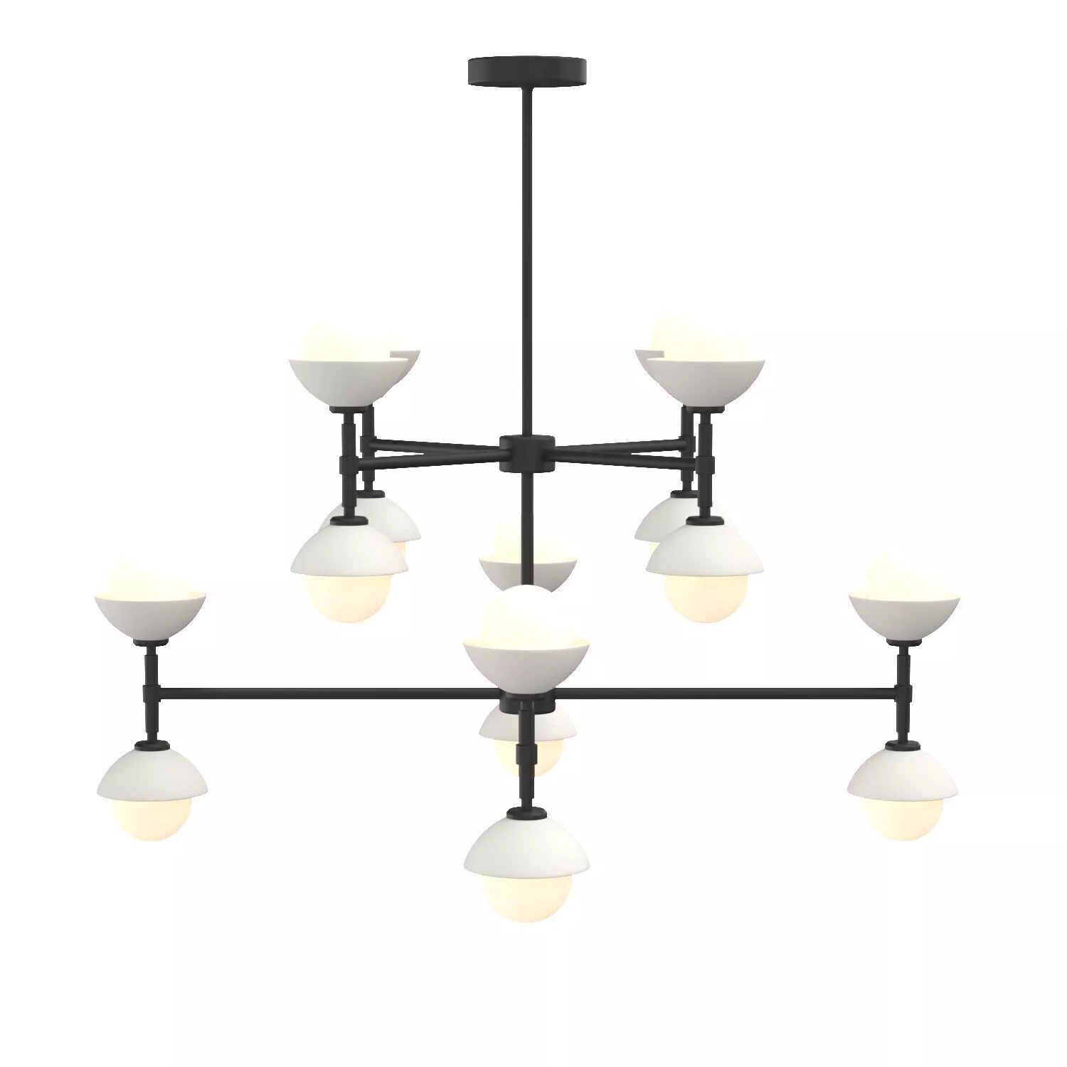 Greenwich 38 inch 2-Tier Chandelier 3D model