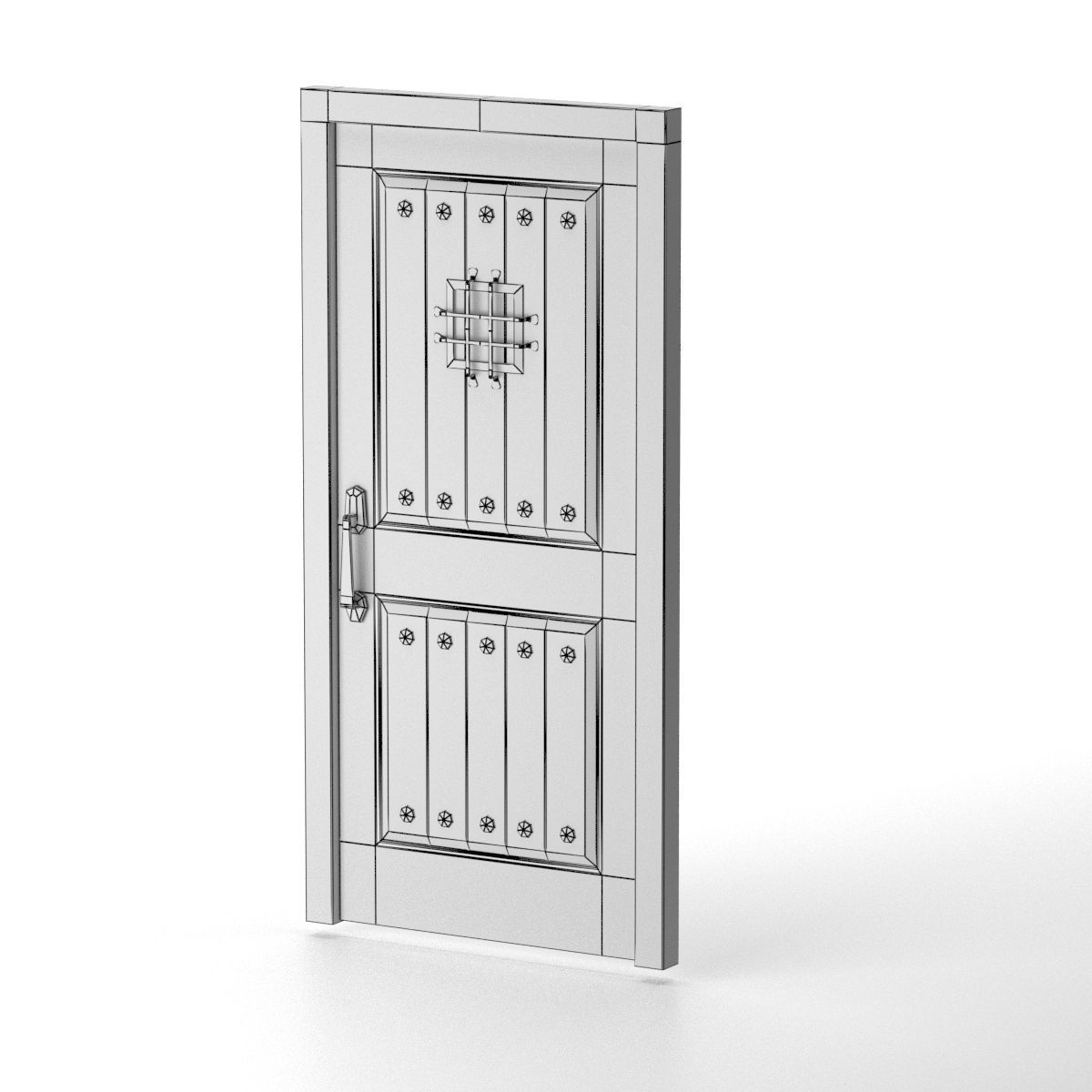 Spanish Door Low-poly 3D model_2