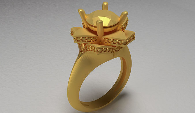 Ring Diamond Ring Ladies 3D print model