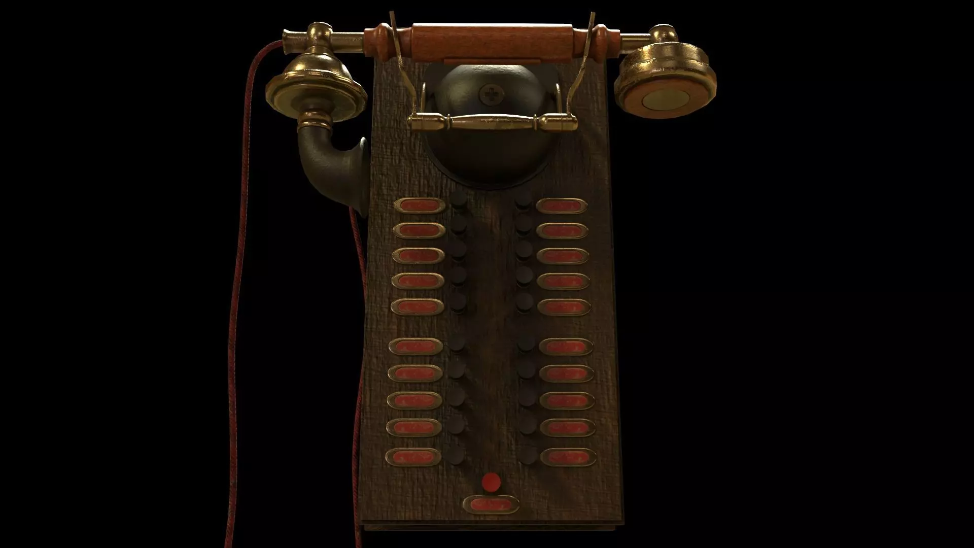 Vintage Intercom 3D model_0