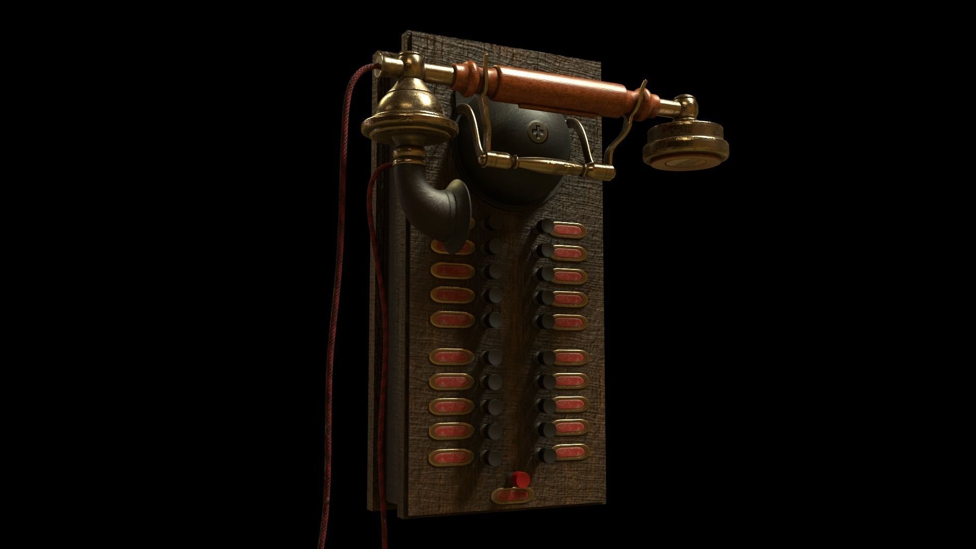 Vintage Intercom 3D model_1