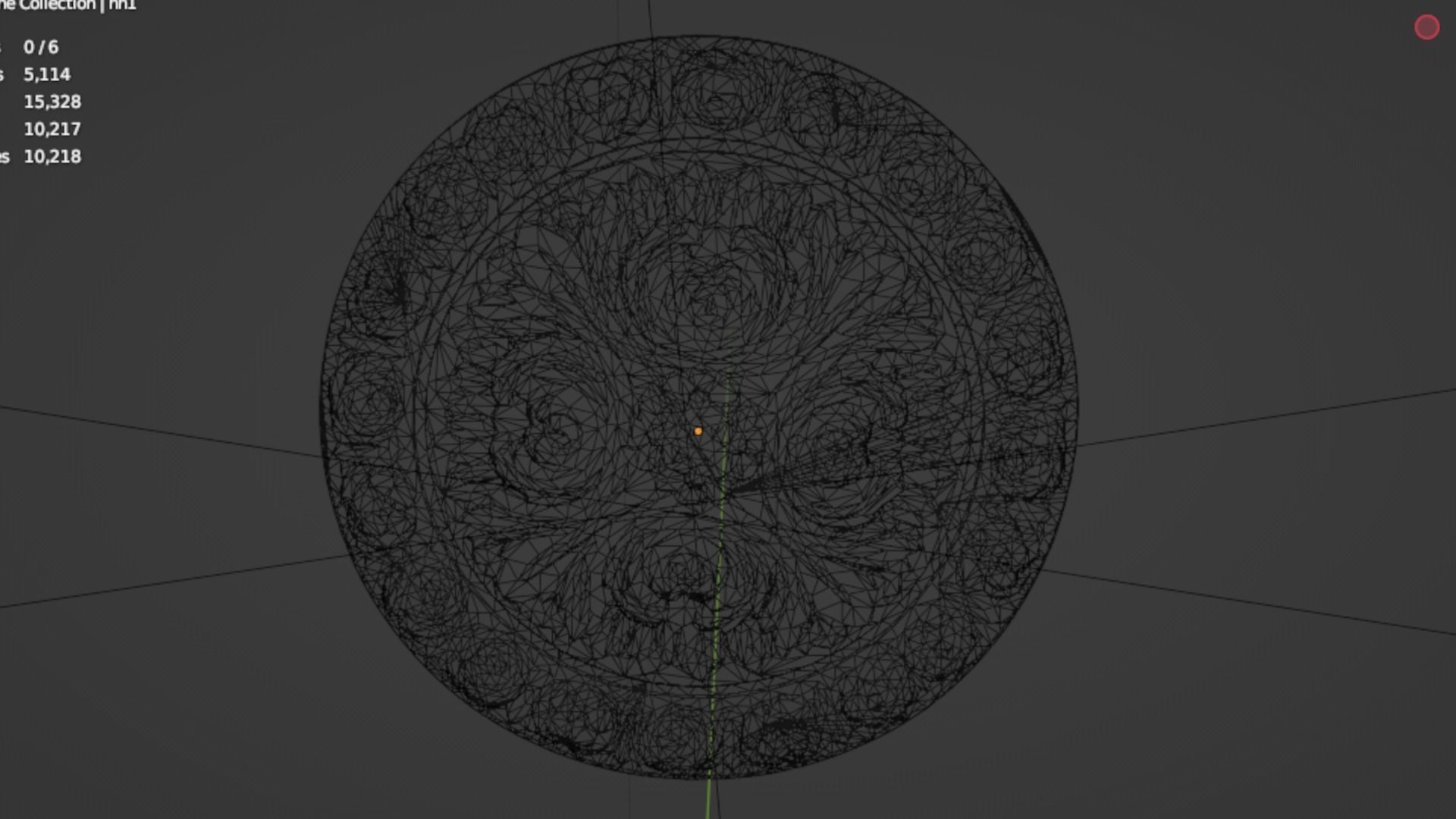 Classic round decor ornament 269 3D model_6