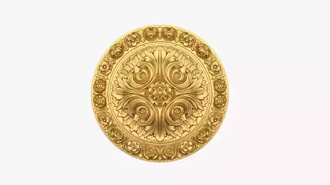 Classic round decor ornament 269 3D model