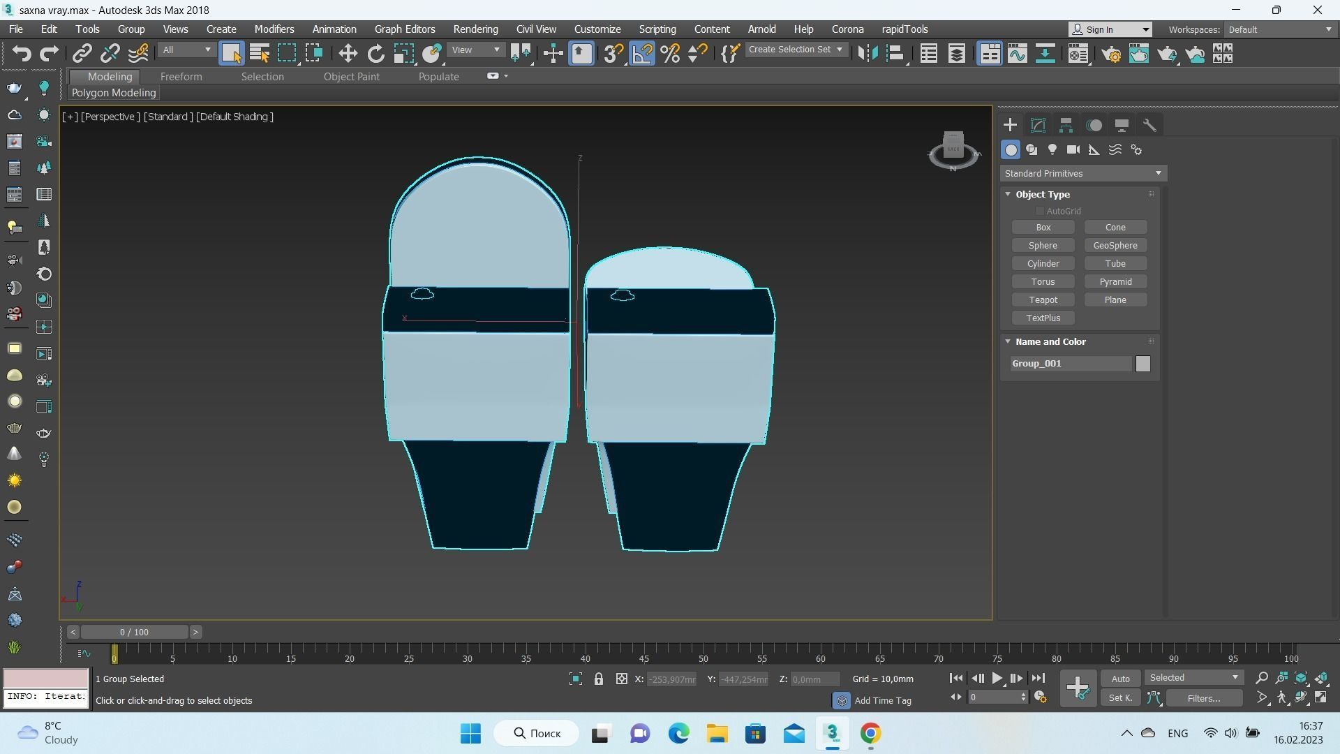 Dual-flush Elongated One-piece Toilet 3D model_13