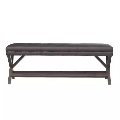 Aldrich Leather Bench