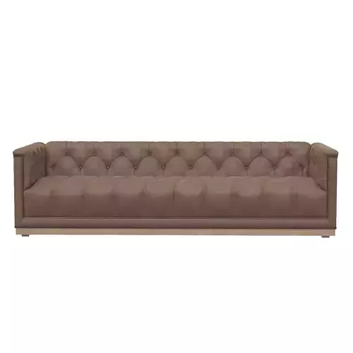 Emmy Rustic Lodge Upholstered Nailhead Trim Tufted Sofa-95 inch
