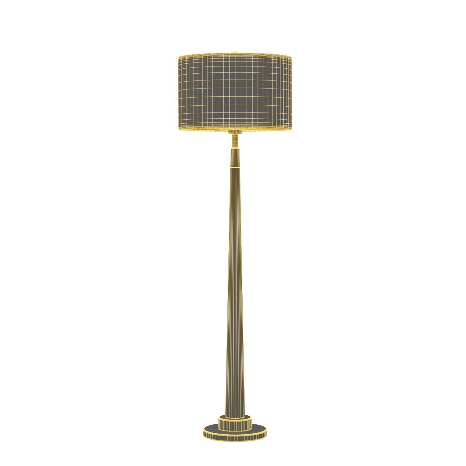 Ellison watt White Floor Lamp Portable Light 3D model_5