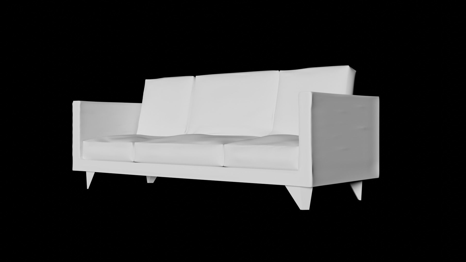 sofa 3 Low-poly 3D model_2