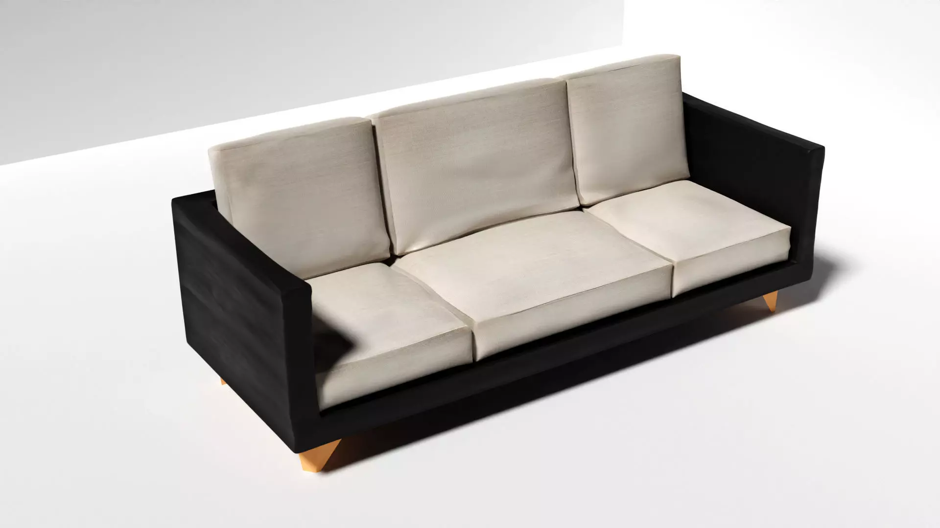 sofa 3 Low-poly 3D model_0