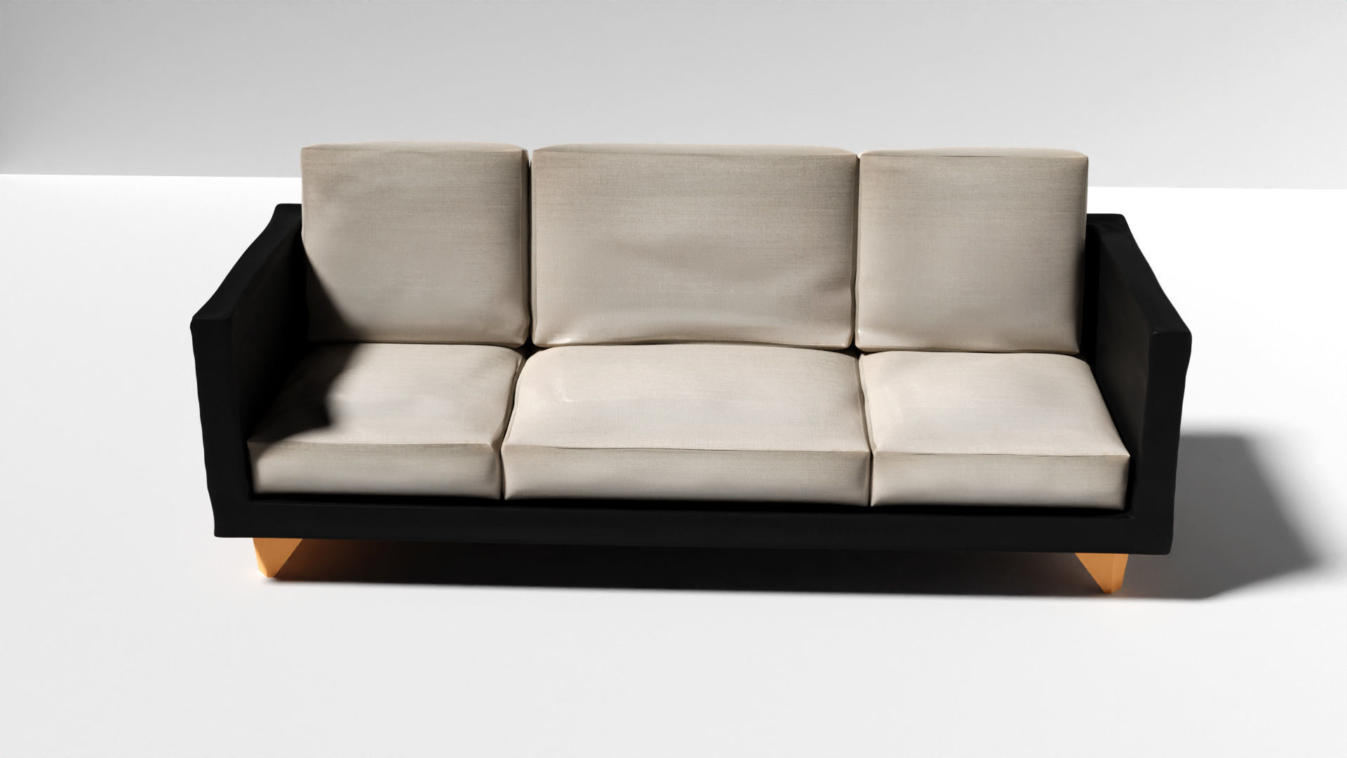 sofa 3 Low-poly 3D model_1