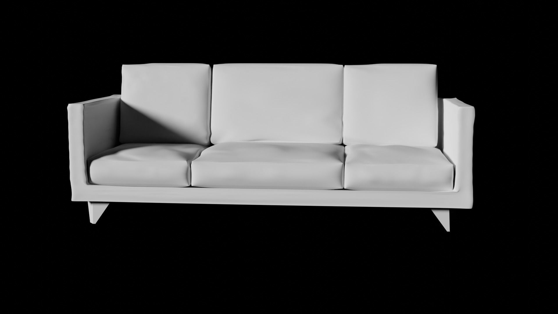 sofa 3 Low-poly 3D model_7