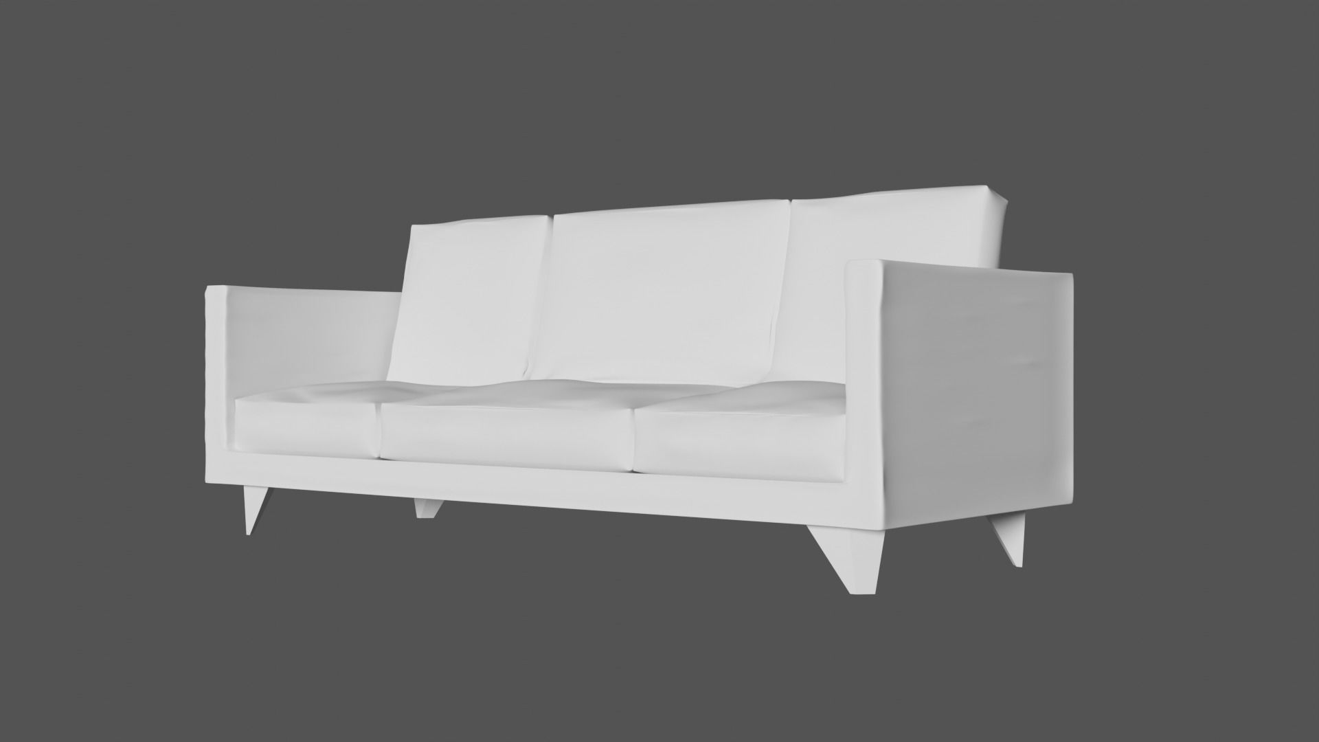 sofa 3 Low-poly 3D model_8