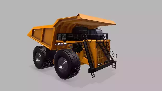 Industrial Vehicle Mine Truck Low-poly 3D model
