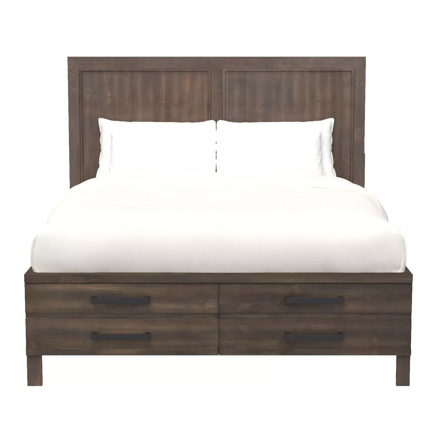 Eastern King Platform Bed with Footboard Storage 1769K-1EK 3D model