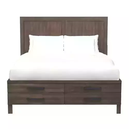 Eastern King Platform Bed with Footboard Storage 1769K-1EK